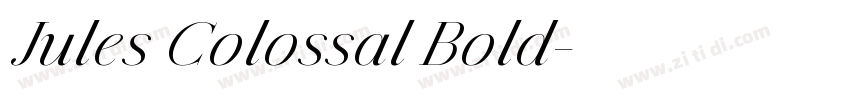 Jules Colossal Bold字体转换